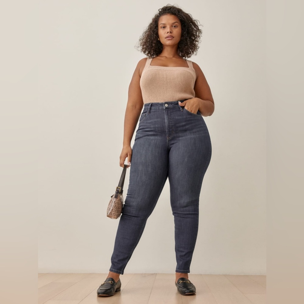 Reformation PLUS Harper High Rise Skinny Jeans Es - Neris Size 38
